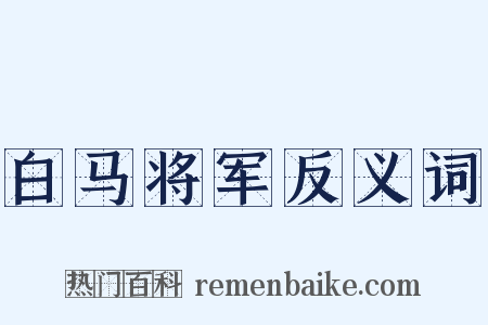 白马将军反义词是什么意思的图片